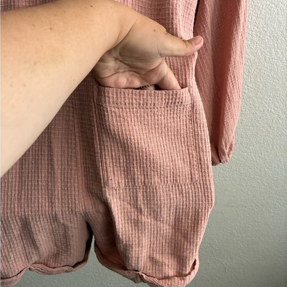 Free People Blush Oversized Cotton Romper XS - Picture 10 of 16